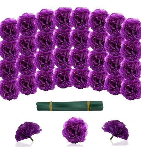 Flores De Cempasúchil Artificiales Con Tallos, 60 Piezas De