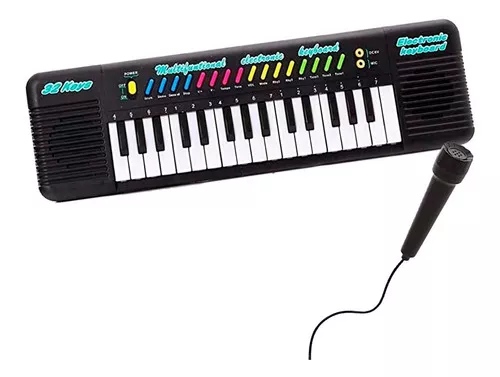 Teclado Infantil Piano Musical com Karaokê e Microfone para Crianças