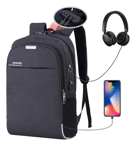 Mochila Usb Para Computadora, Moderna Cerradura Con Contrase