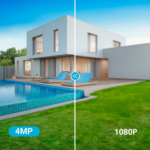 Cámara De Seguridad Kolke Ptz 4mp Inalámbrica Wifi Audio