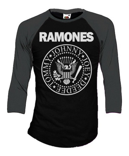 Ramones Playeras Manga 3/4 Para Hombre Y Mujer