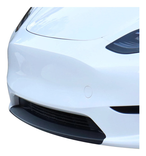 Envoltura Labio Frontal Para Tesla Model Fibra Carbono Negra