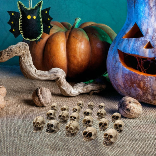 20 Piezas Halloween Skeleton Statue Desktop Ornament Resina