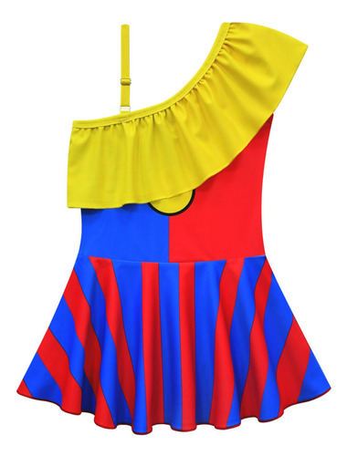 Traje De Baño Circus Pomni Cosplay De Una Pieza Para Niñas,