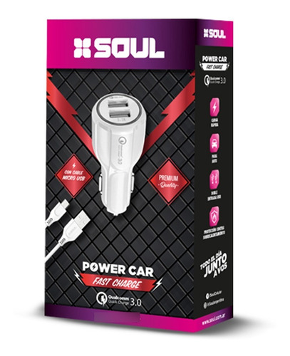 Imagen 3 de 3 de Cargador Auto Rapido A21 A01 S10 S20 Plus Ultra Fast Charge