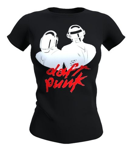 Polera Mujer Diseño Daft Punk, Algodón 100%