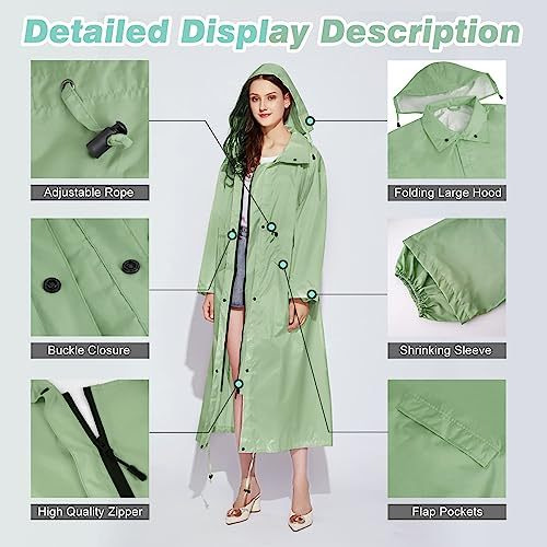 Chubasqueros Largos Para Mujer Chaqueta Impermeable Plegable