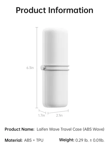 Laifen Wave Electric Toothbrush Travel Case (white), Ligh...