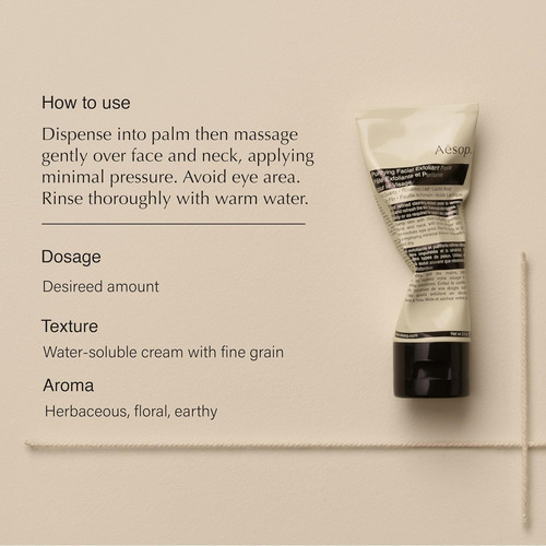 Aesop Pasta Exfoliante Con Cuarzo Y Ácido Láctico,2.6oz