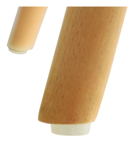 Imagen 7 de 7 de Silla Eames Plastico Patas En Madera Moderna Pc071
