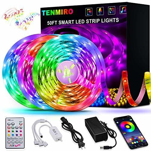 Tira De Luces Led 15 M Música Cambio Color Rgb Bluetooth