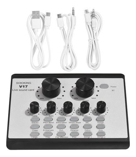 Tarjeta De Sonido Para Card Live Mini Bt Audio Sound Mixer C