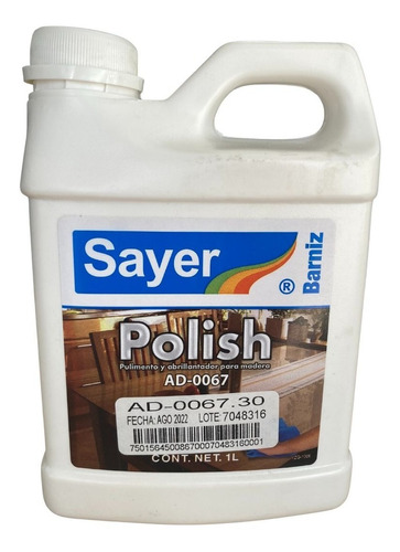 Sayer Polish Liquido Pulidor Para Madera Ad-0067 1lt