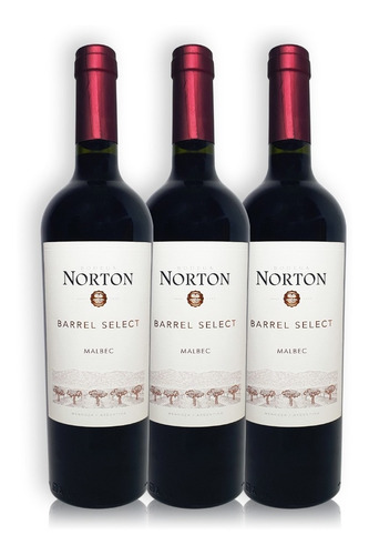 Norton Barrel Select Vino Malbec Kit X3u 750ml Norton