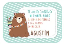 Comprar Candy Bar Mini Kit Imprimible Animalitos Nórdicos Mod.13 Oso
