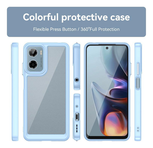 Compatible Funda De Acrílico Y Tpu For Motorola Moto E15 For Motorola