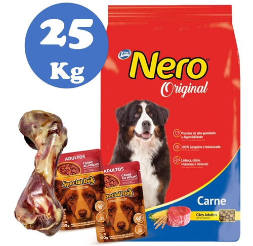 Nero Adulto Original Carne 25 Kg + Regalo