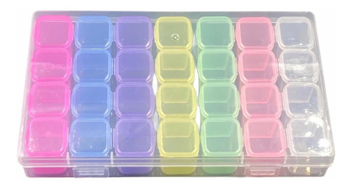Caja Organizadora De Cristales A Color(28 Espacios)