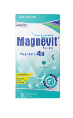 Magnesio Magnevit  500mg 50 Capsulas 