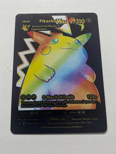 Carta Pokemon Negra En Inglés Alternativa Pikachu Vmax 310