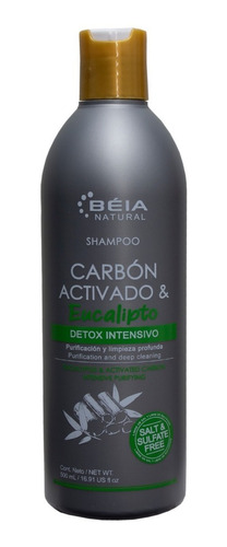 Shampoo Carbón Activado Y Eucalipto Sin Sal Ni Sulfatos 