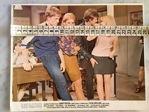 Poster Card 2 Sidney Poitier-al Maestro Con Cariño Año 1967 (Usado)