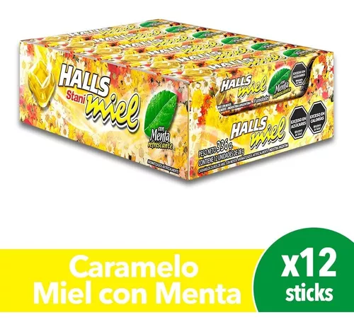 Caramelos Halls Miel y Limon Caja de 20 Paquetes