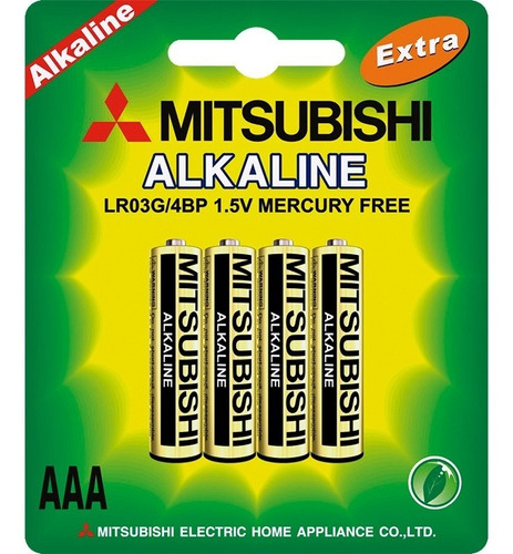 Pila Batería Mitsubishi Alcalina Aaa 12 Blister Caja 48 Und 