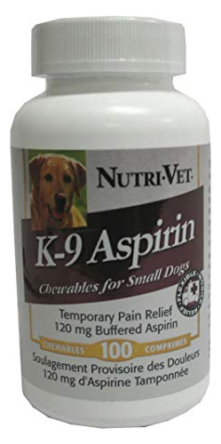 Nutri-vet K-9 Aspirin Pequeño Perro 100 Tabletas Y1pyh