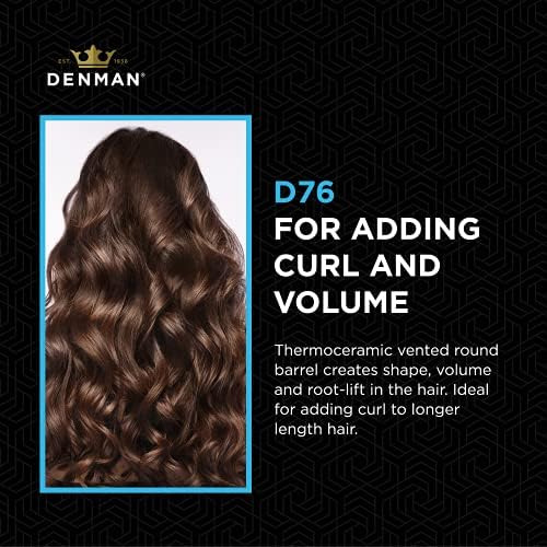 Denman (d76) Cepillo De Pelo Redondo De Barril Termocerámico