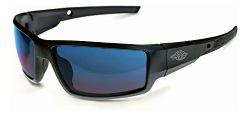 Cumulus Blue Mirror Lens And Matte Black Frame Safety