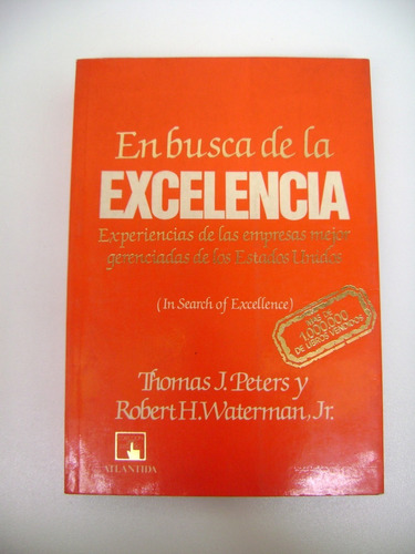 En Busca De La Excelencia Peters Waterman Papel Excele Boedo