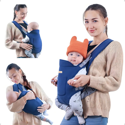 Canguru Bebê Ergonômico Carregador Azul Passeio Aiebao