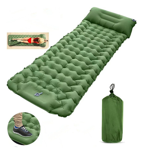 A Almofada De Dormir Inflável Com Colchão De Travesseiro D