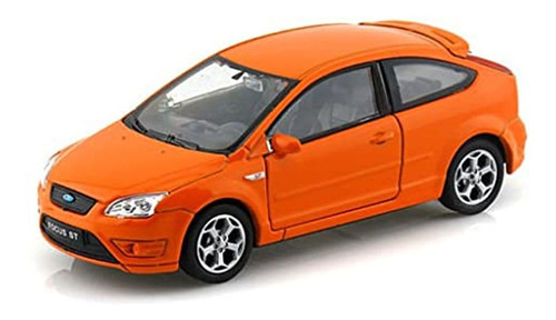 Auto De Coleccion Welly Metal Ford Focus Naranja 1:36