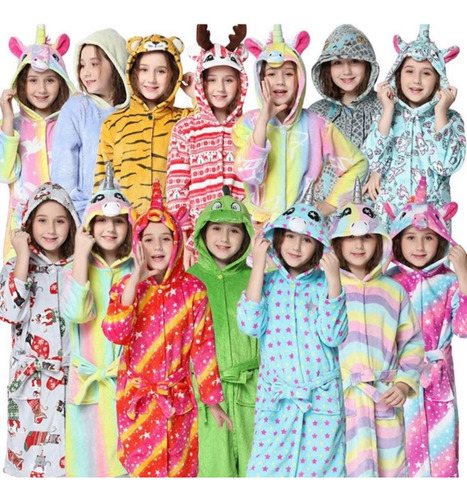 Bata Pijama De Baño Ideal Para Navidad,unicornio, Reno