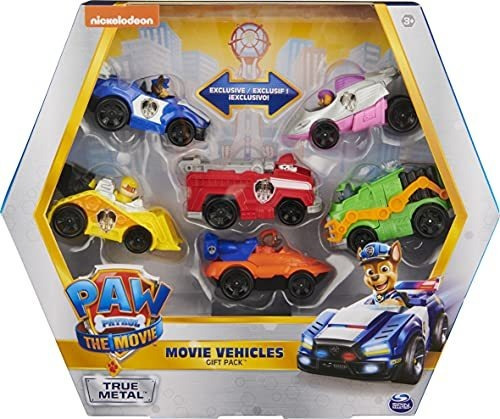 Paw Patrol, True Metal Movie Gift Pack De 6 Coches De Juguet