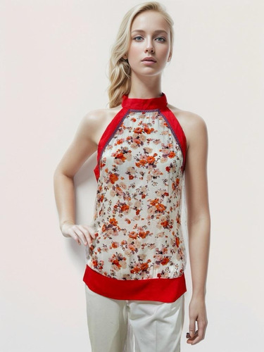 Blusa Flores Rojo