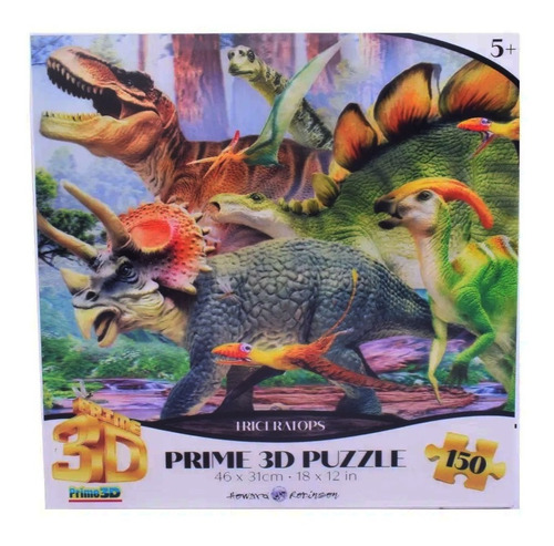 Puzzle X150 Piezas 3d Dinos Triceratops Jeg P10951 El Gato