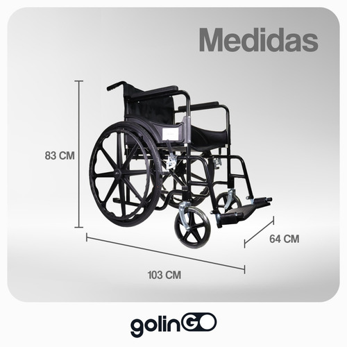 Imagen 3 de 7 de Silla Ruedas Discapacitados Plegable Ortopedico Ligera Nueva