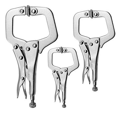 Set De 3 Alicates De Bloqueo C-clamp (6puLG, 9puLG Y 11puLG