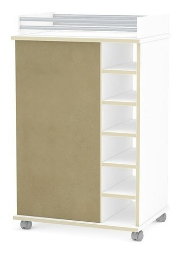 Imagen 8 de 9 de Mueble Bajo Con Puerta Vidrio Y Bodega Para Vinos - Bar Movil Portatil - Mesa Arrime - 1432