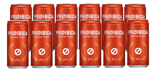 Cerveja Proibida Pilsen 269ml Kit Com 12 Unidades