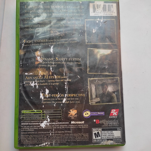 Call Of Cthulhu: Dark Corners Of The Earth Xbox Clasico (Usado)