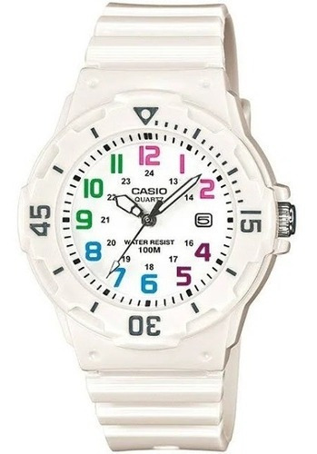Reloj Mujer Casio Cod: Lrw-200h-7b Joyeria Esponda Color de la malla Blanco Color del bisel Blanco Color del fondo Blanco