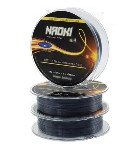 Nylon Mystix Naoki 0.435mm Resistencia 16,8 Kg. Baja Memoria