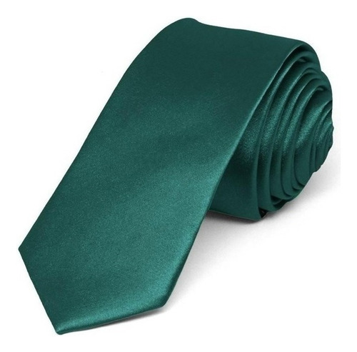 Kit 20 Gravatas Slim Fit Casamento, Padrinhos, Formatura Cor Verde-escuro