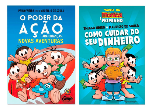 Livros Poder Ação Crianças Aventuras + Como Cuidar Dinheiro 