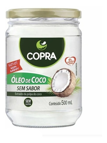 Óleo De Coco Sem Sabor 500ml - Copra - P/ Entrega - Oferta