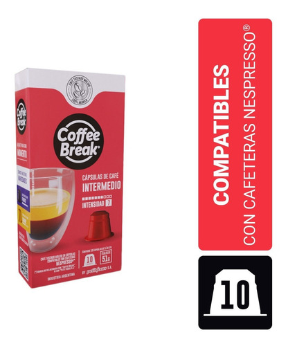 Caja de 10 Capsulas Intermedio Coffee Break Nespresso